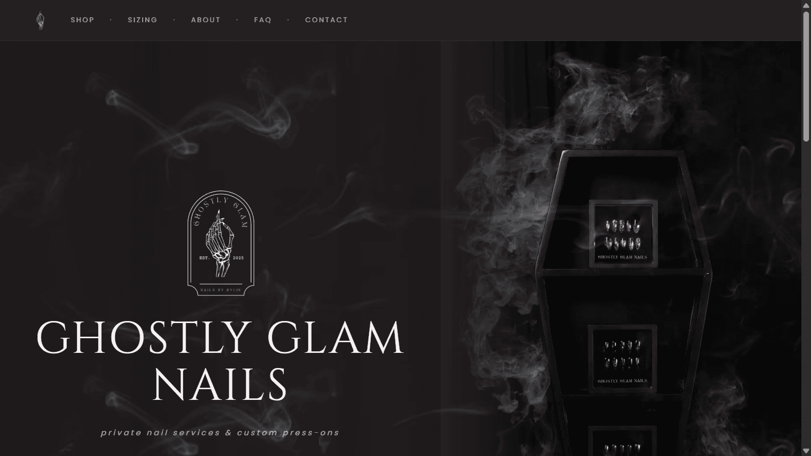 Ghostly Glam Nails website built by PageForge